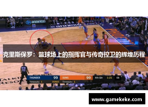 克里斯保罗：篮球场上的指挥官与传奇控卫的辉煌历程
